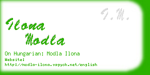 ilona modla business card